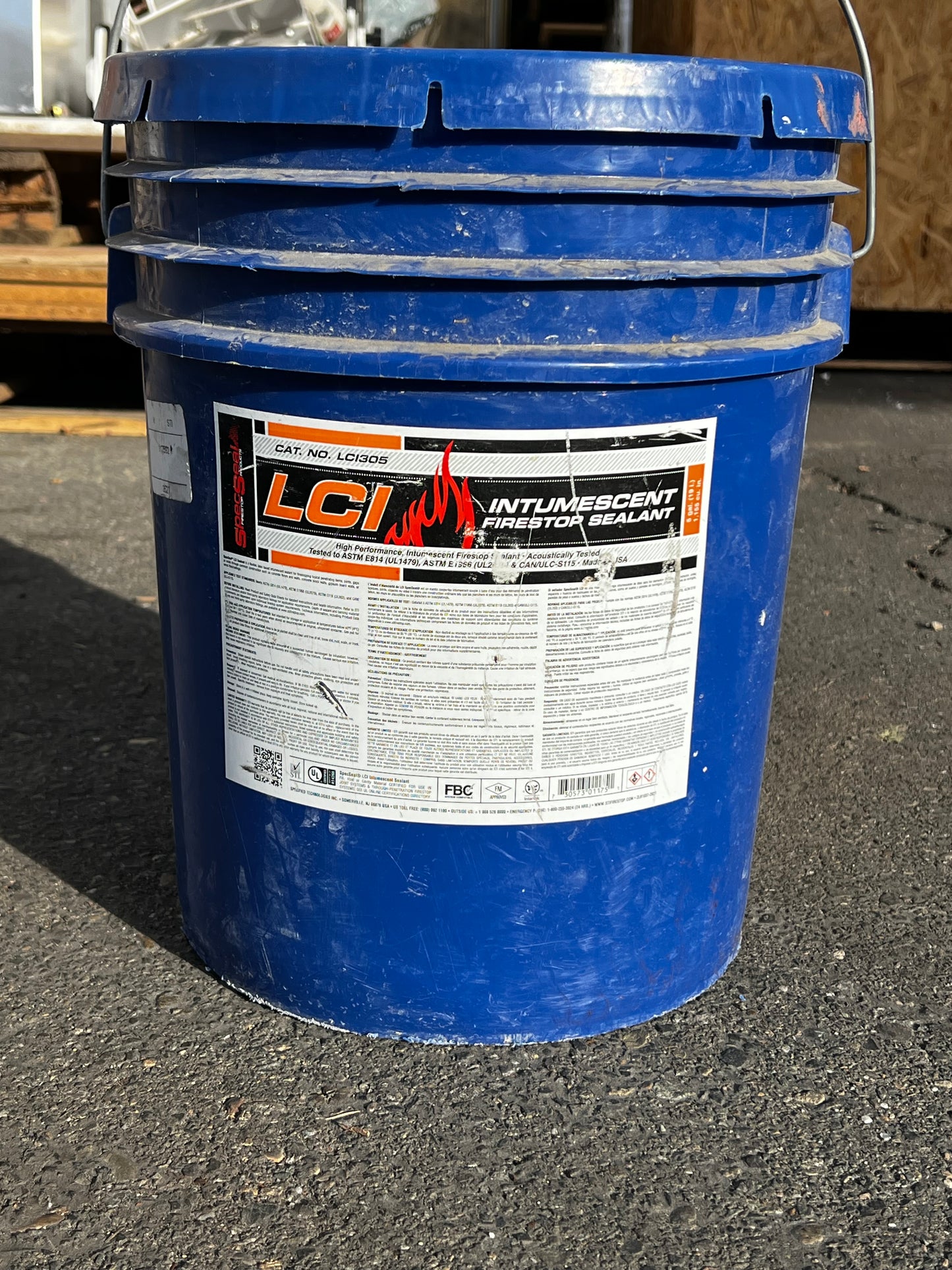 5 Gallon LCI Intumescent Firestop Sealant LCI305 - High-Performance Fire-Rated Sealant