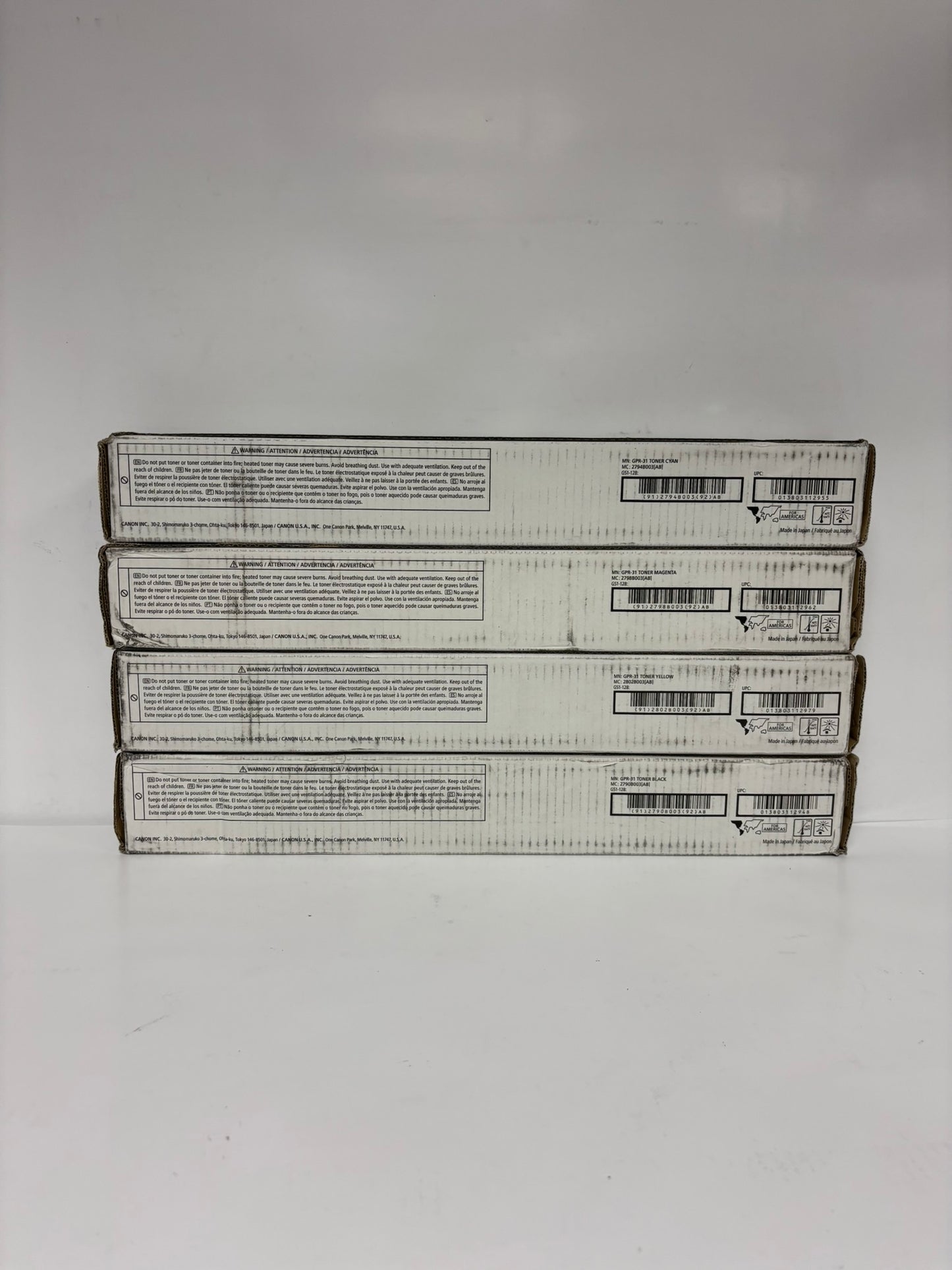 4 New Genuine Canon iR ADV C5030,C5035,C5235,C5240 GPR-31 CMYK Toners