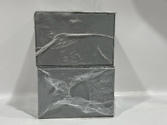 2 PK Cooper 664SC-NK 6x6x4 Steel Junction Box, No Knockouts, NEMA 1 Rated