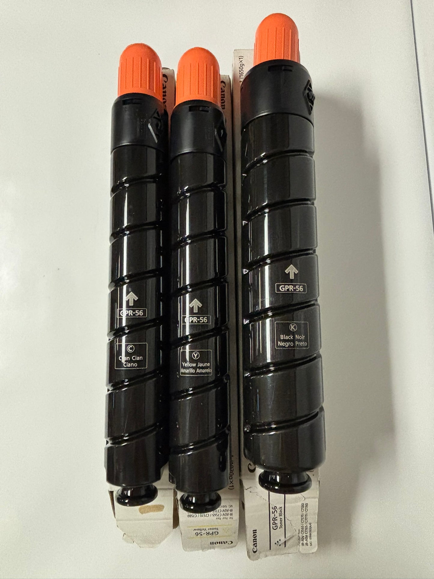 3 Open Genuine Canon IRA C7565,C7570,C7580,C7765,C7770 GPR-56 CYK Toners