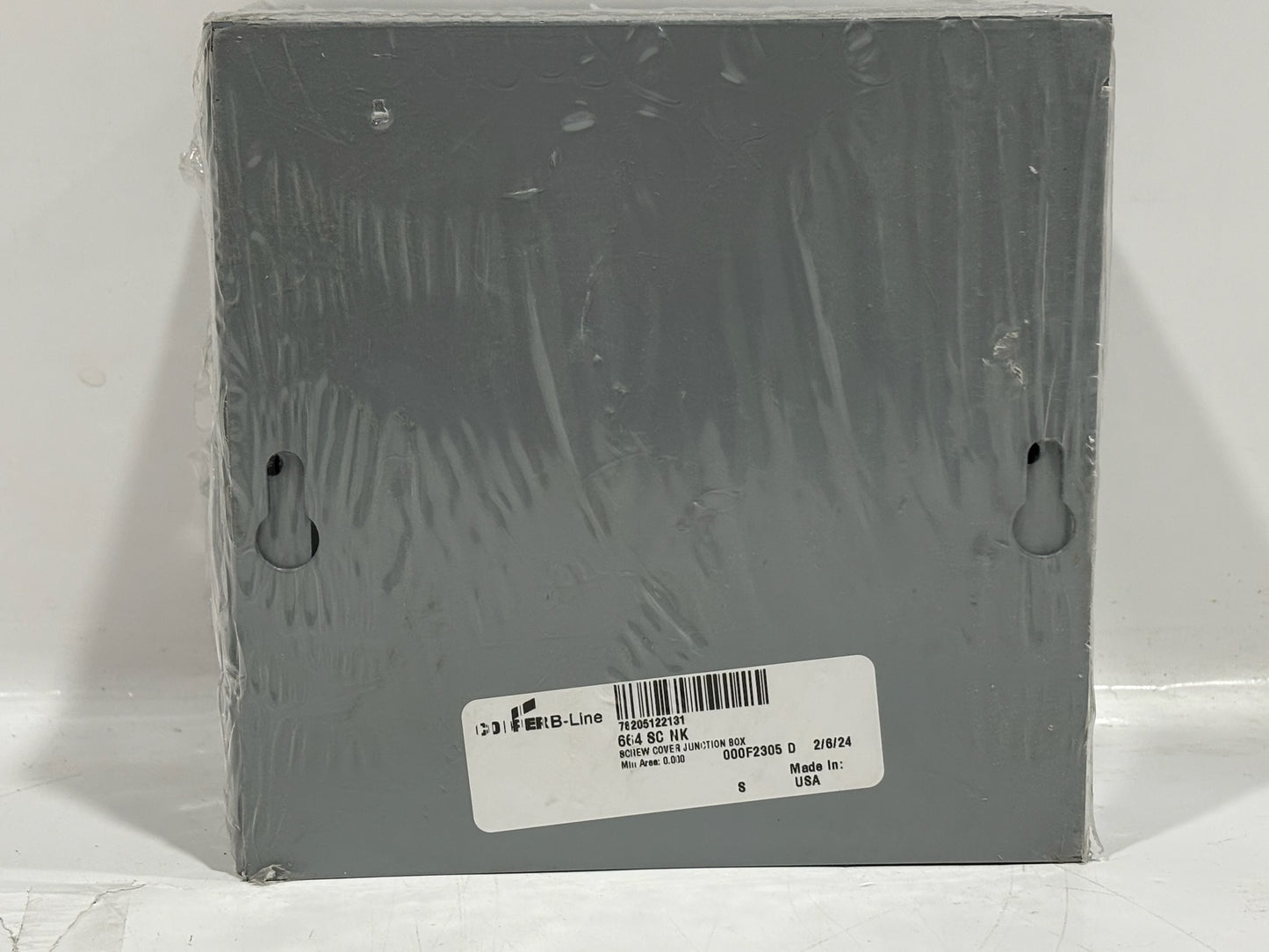 2 PK Cooper 664SC-NK 6x6x4 Steel Junction Box, No Knockouts, NEMA 1 Rated