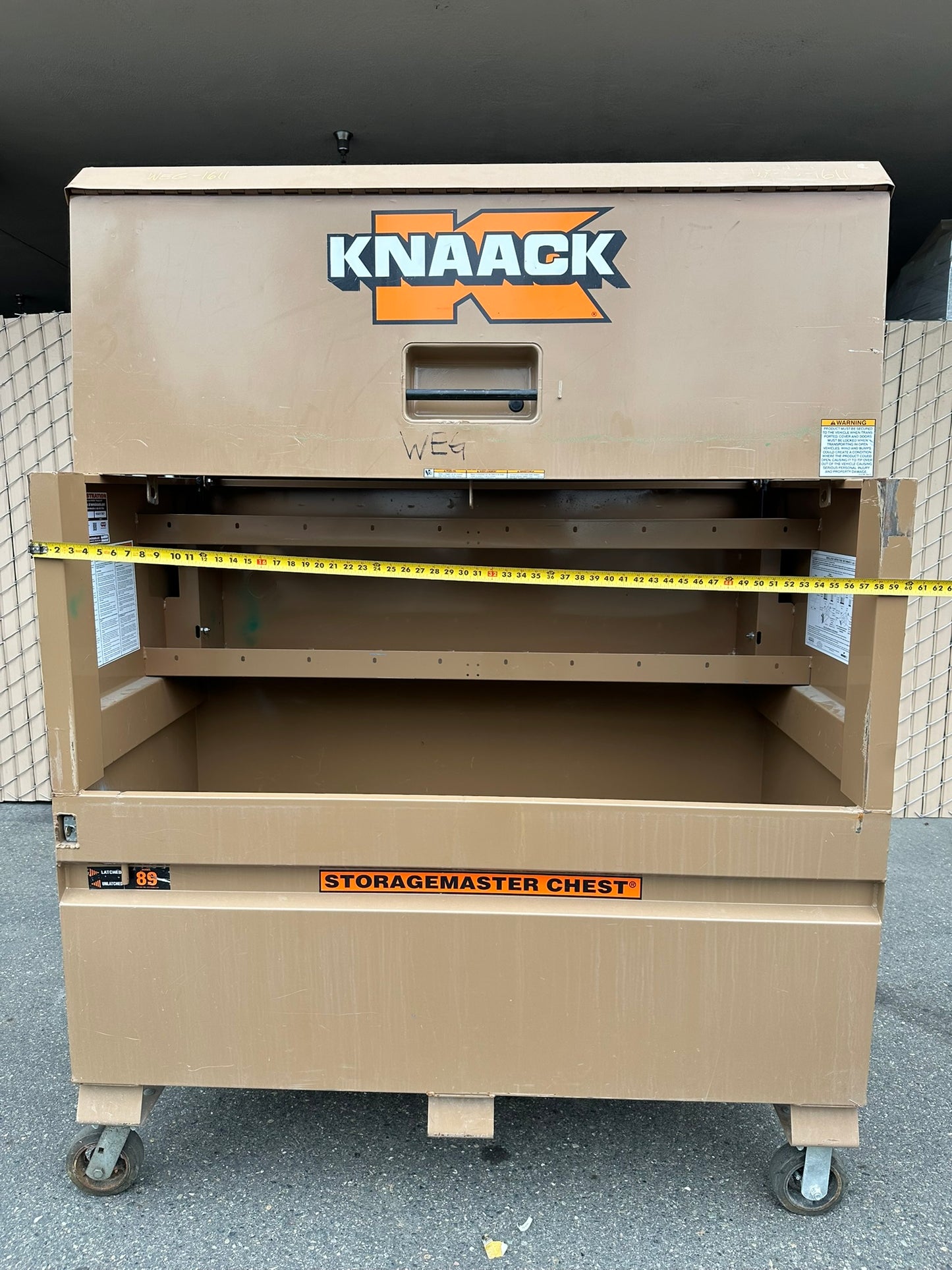 Knaack MoD. #89 Serial #1824217507 Storagemaster Chest Piano Box 47.8 Cu. Ft.