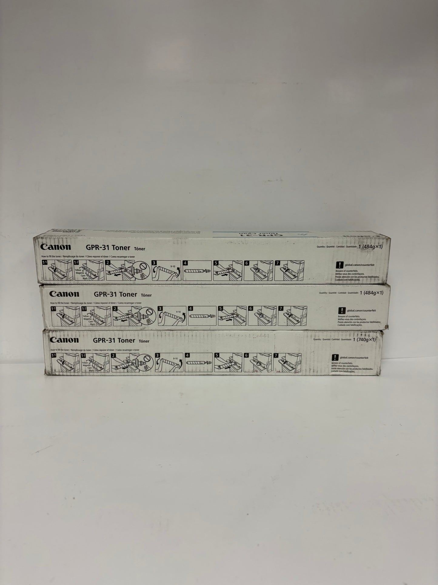 3 New Genuine Canon iR ADV C5030,C5035,C5235,C5240 GPR-31 CYK Toners (No Mag)
