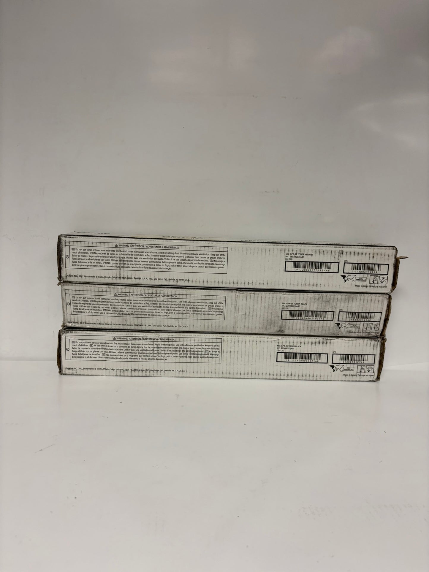 3 Genuine Canon iRA C5030,C5035,C5235,C5240 GPR-31Y, GPR-31K Toners (1 Open K)