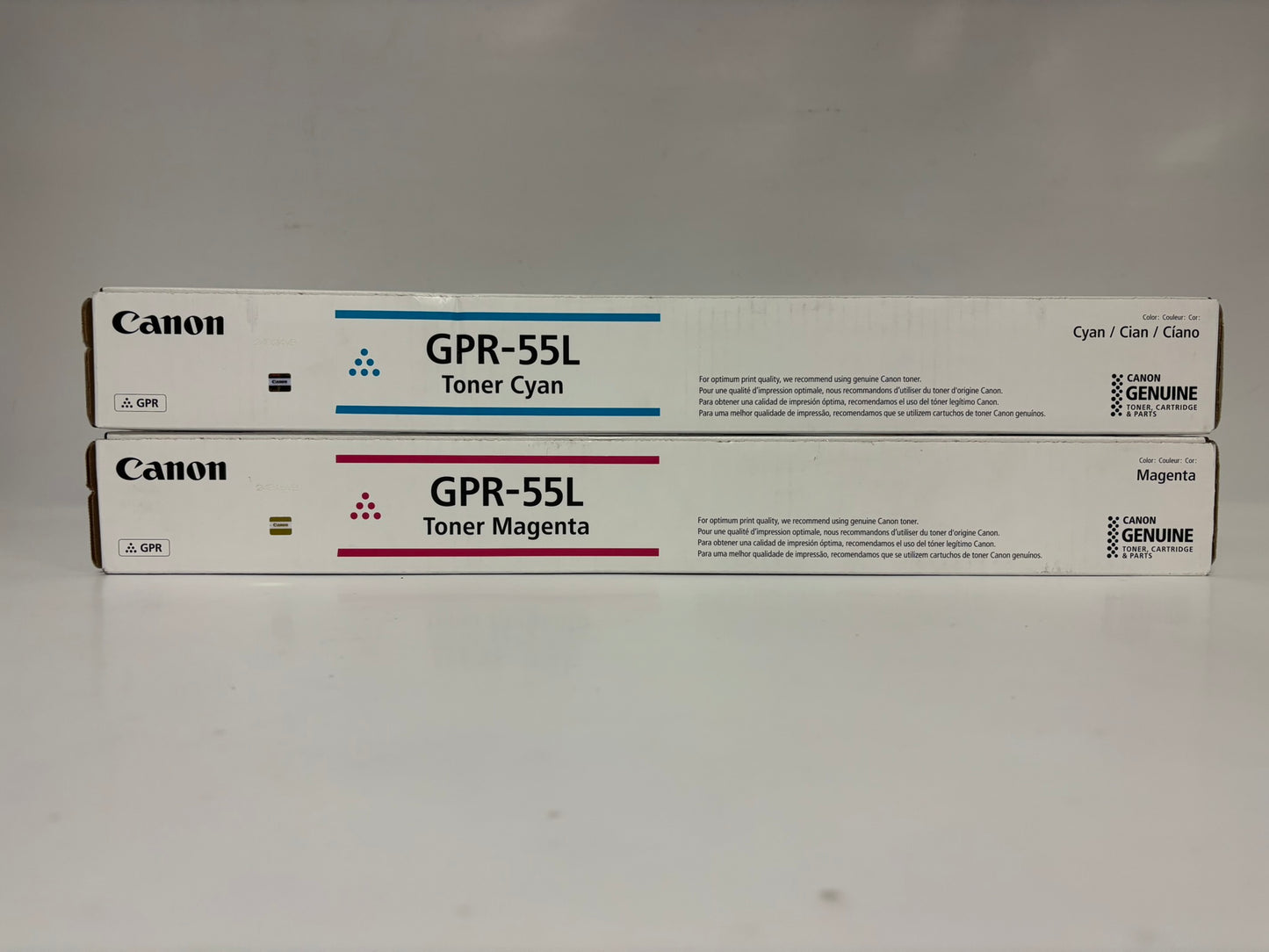 2 OEM Canon IR C5535,C5540,C5550,C5560 GPR55L, GPR-55L Cyan & Magenta Toners