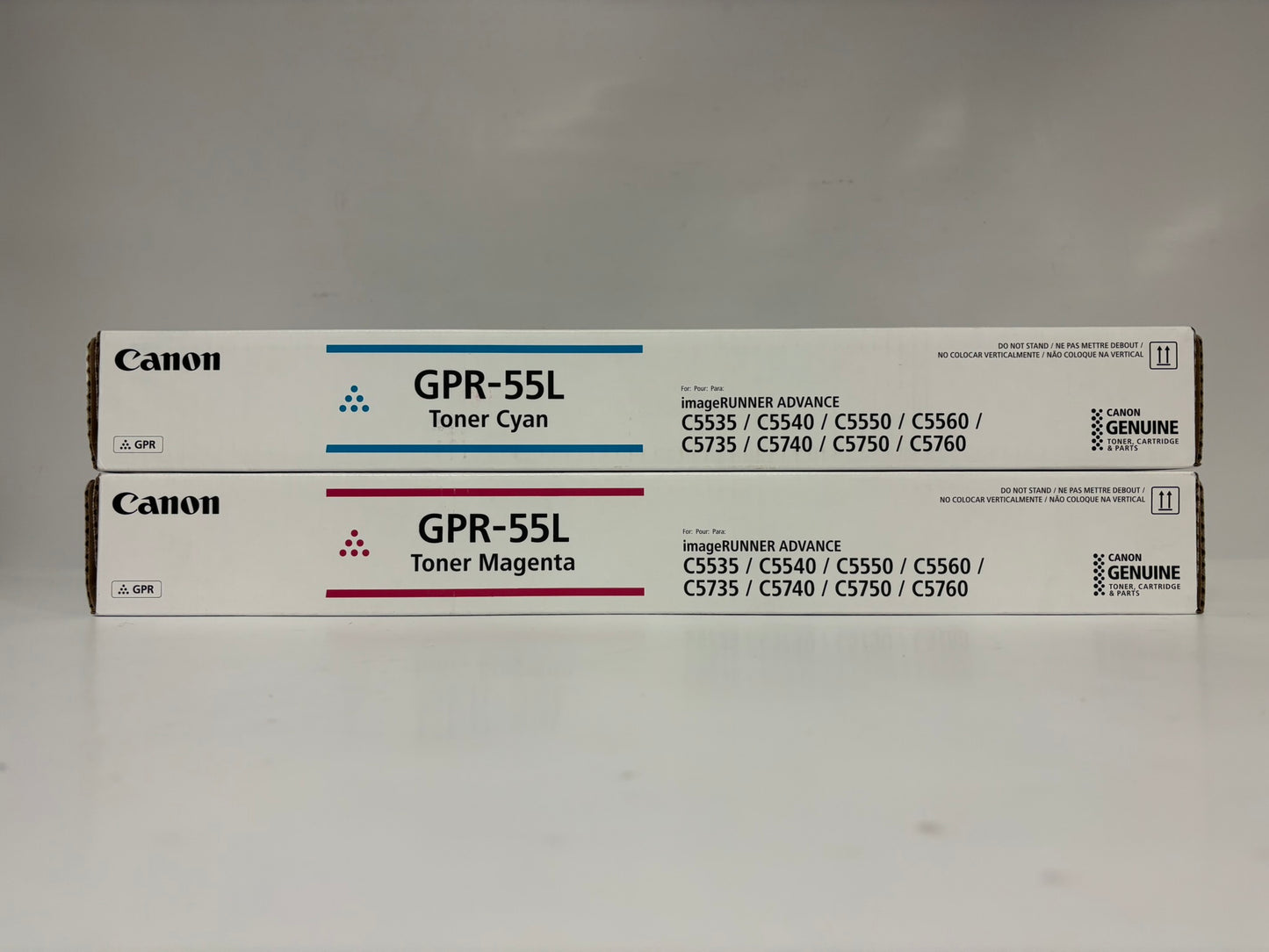 2 OEM Canon IR C5535,C5540,C5550,C5560 GPR55L, GPR-55L Cyan & Magenta Toners