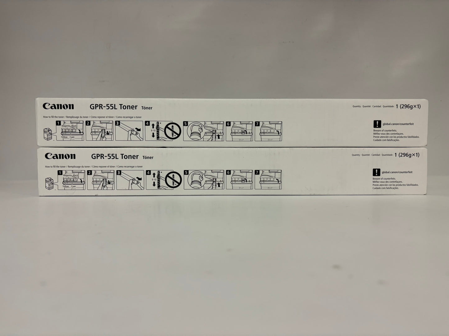 2 OEM Canon IR C5535,C5540,C5550,C5560 GPR55L, GPR-55L Cyan & Magenta Toners