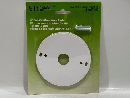 12 PK ETI 54657102 4″ Round Steel Junction Box Cover Plate
