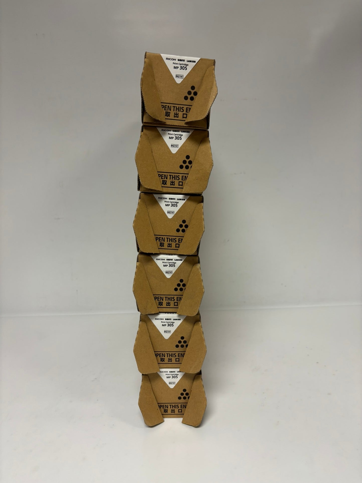 6 Genuine Ricoh MP 305SPF Black Toner Cartridges 842141 Same Day Ship