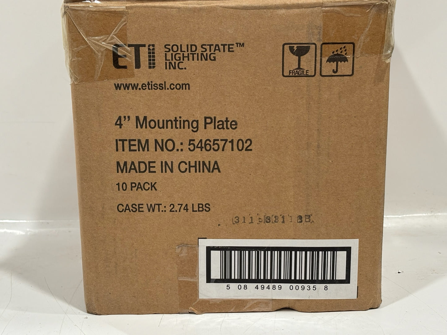 12 PK ETI 54657102 4″ Round Steel Junction Box Cover Plate