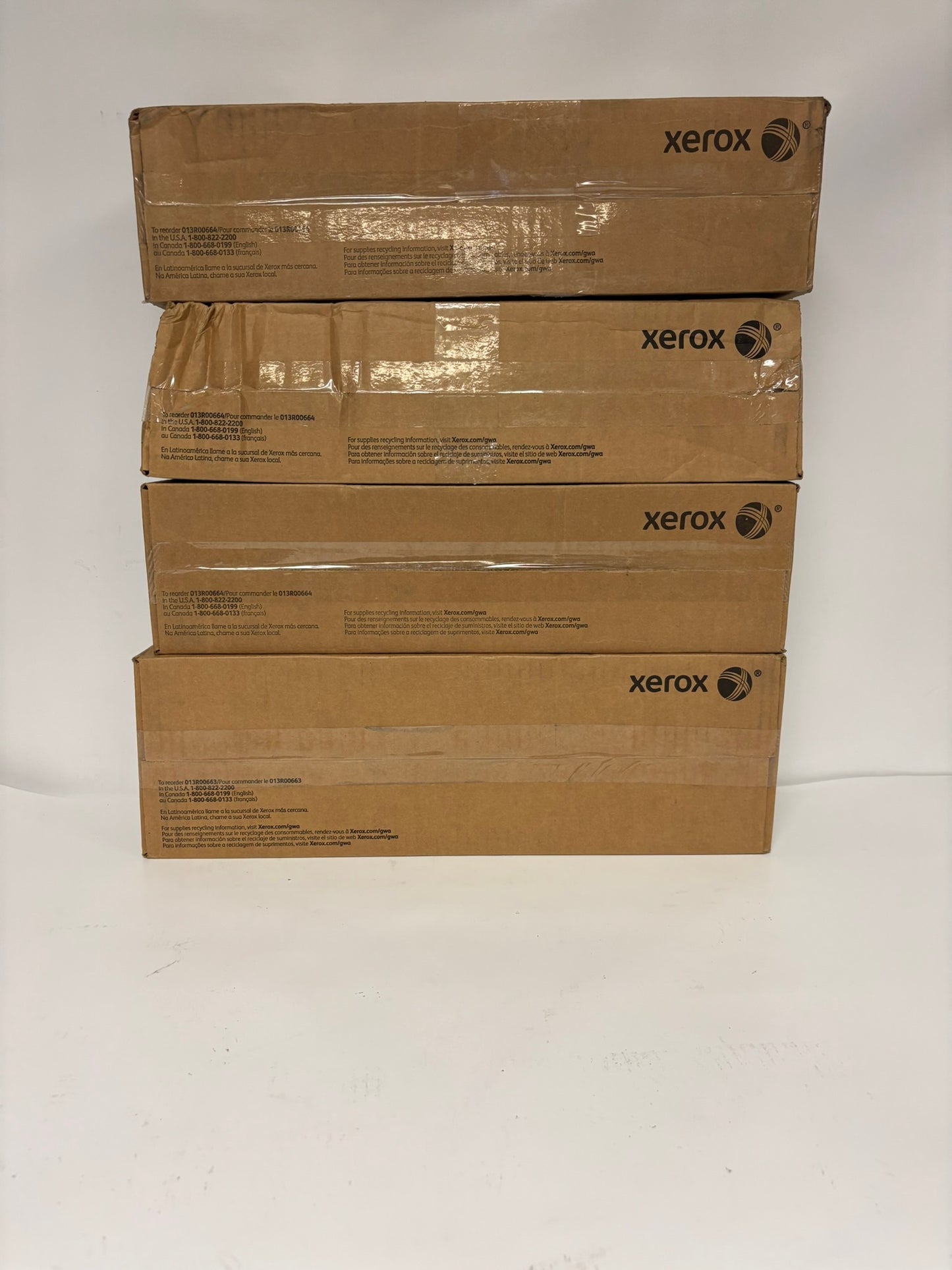 4 Cosmetic OEM Xerox C550,560,570,C60,C70 Drums 013R00663,013R00664 (1K & 3 Clr)