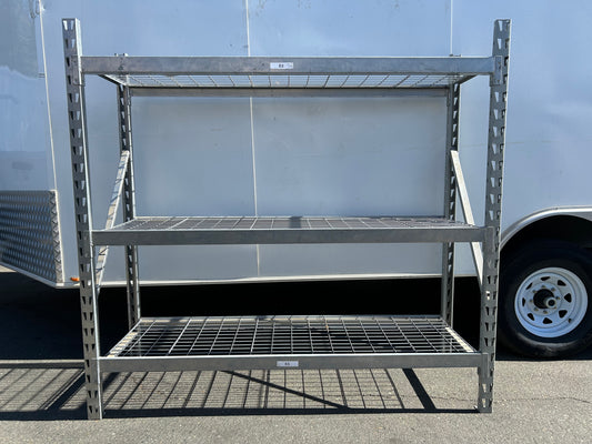 Bulk Storage Rack - Wire Decking, 77 x 24 x 72" Shelving 3 levels