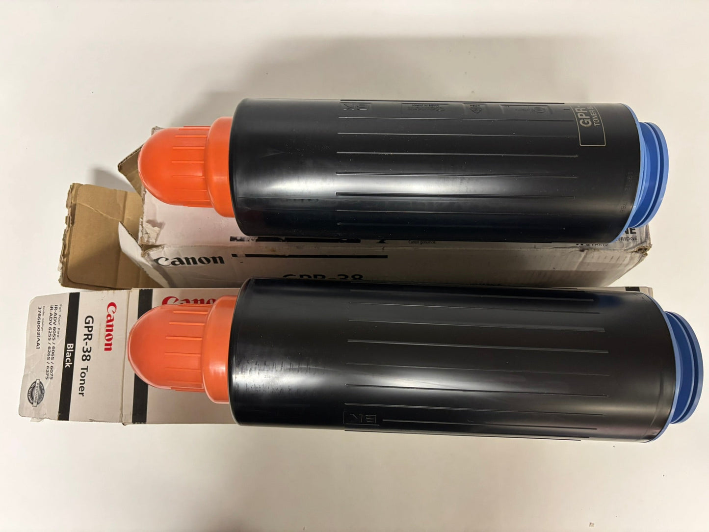 2 Open OEM Canon imageRUNNER 6055, 6065, 6765, 6780 Black Toners GPR-38 / GPR38