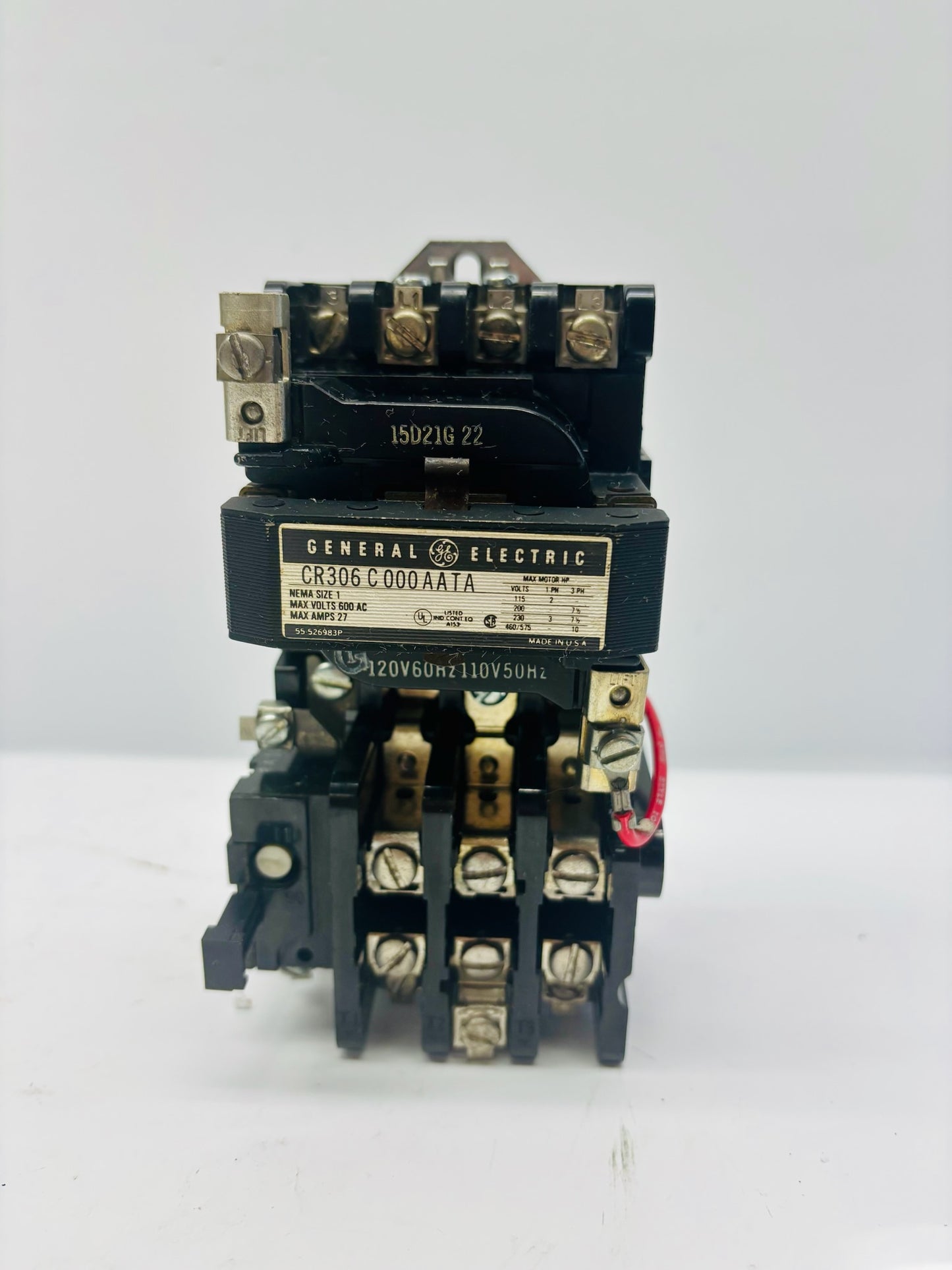 General Electric CR306C000AATA NEMA Size 1 Magnetic Motor Starter