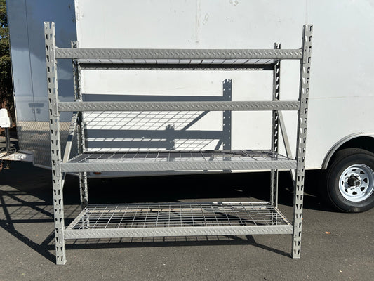 Bulk Storage Rack - Wire Decking, 77 x 24 x 72" Shelving 4 levels