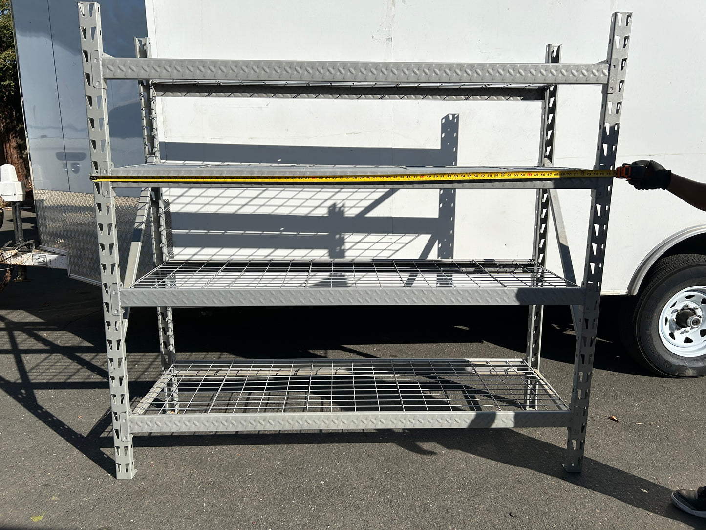 Bulk Storage Rack - Wire Decking, 77 x 24 x 72" Shelving 4 levels