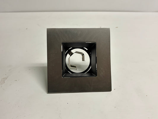 6 Pk Halo 3011SNBB 3″ Square Trim, 15° Tilt, GU10/MR16, Satin Nickel/Black