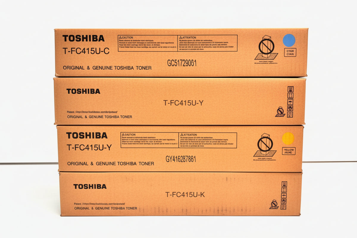 4 Genuine Toshiba E Studio 2515AC, 3015AC, 3515AC,4515AC CYYK Toners T-FC415U