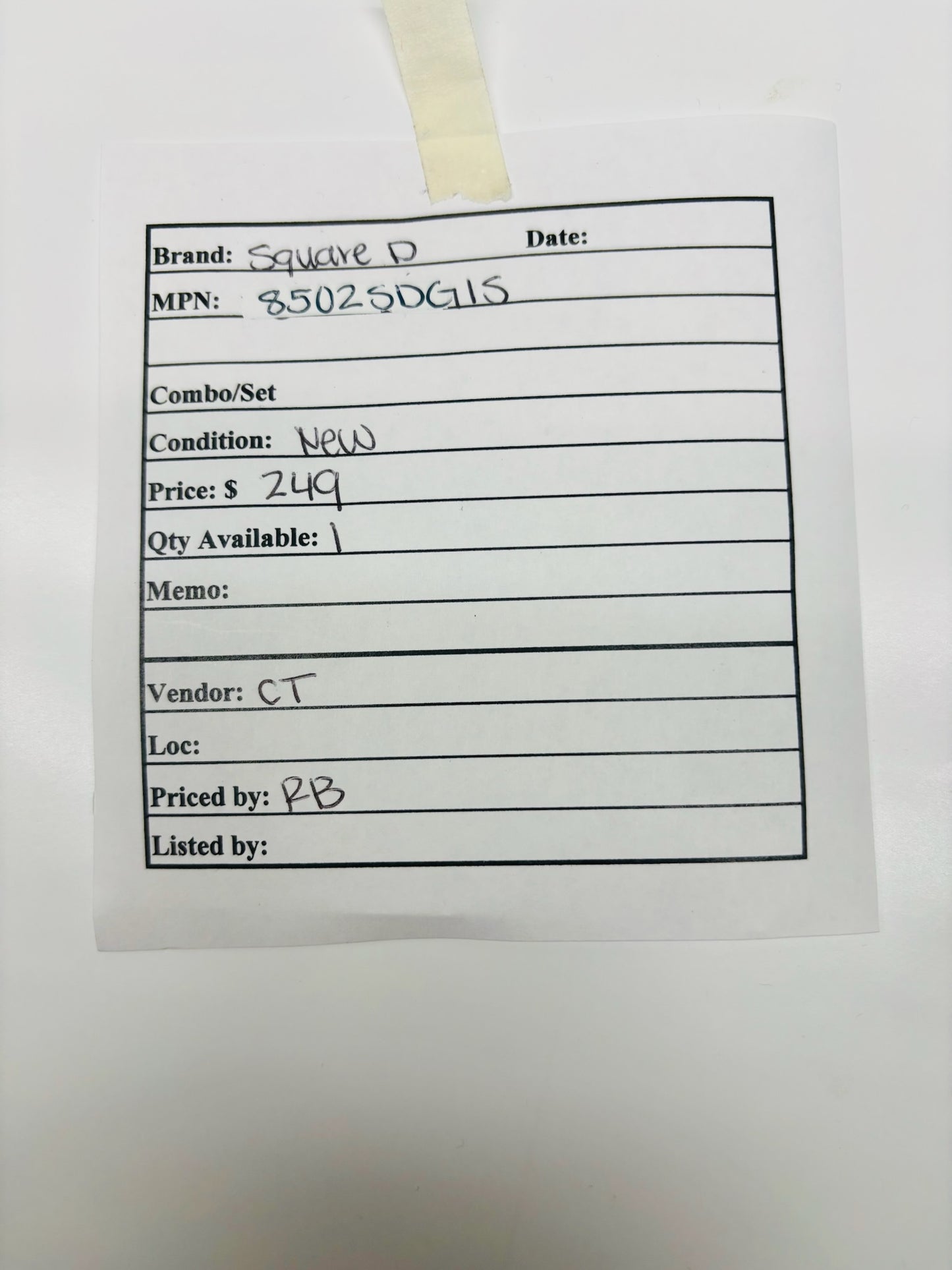 Square D 8502SDG1S Industrial Selector Switch