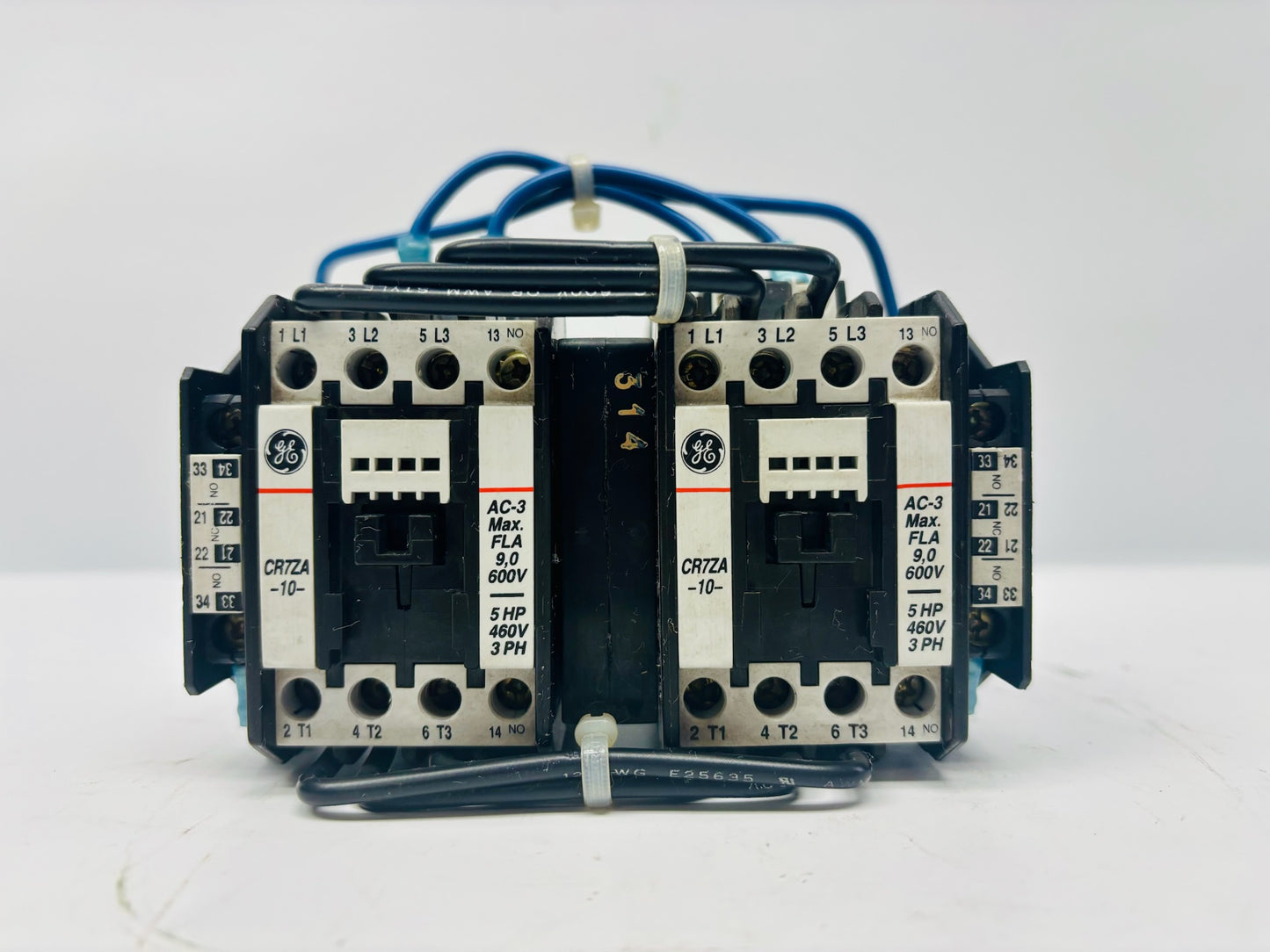 General Electric CR72A Starter with CR7XA11B Auxiliary Contact Block