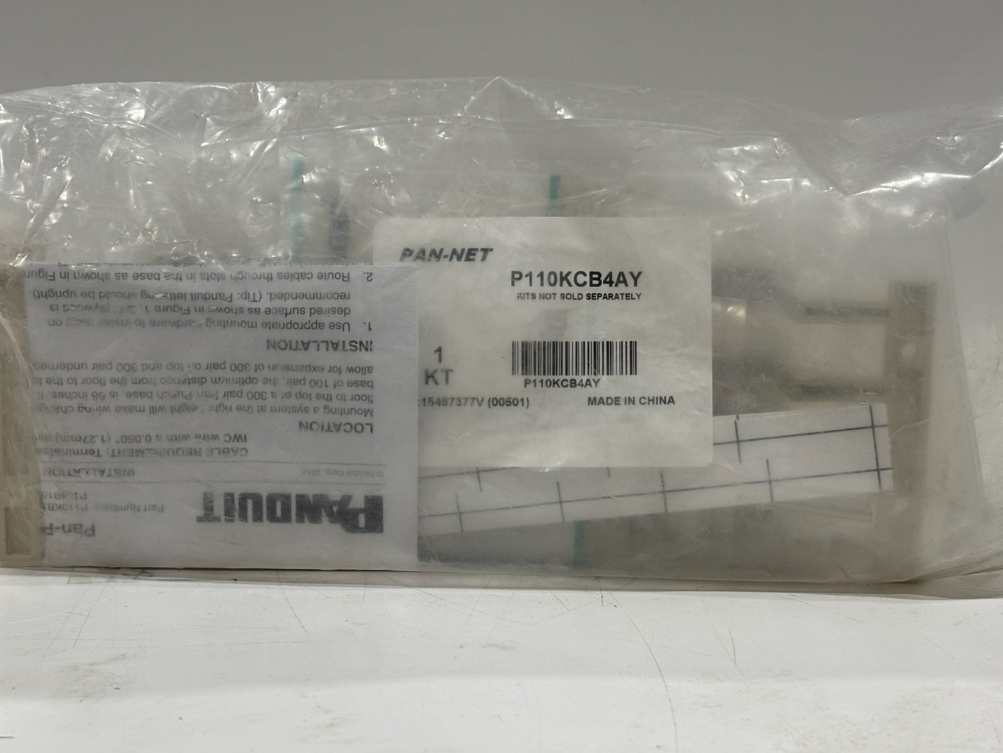 Panduit P110B1004R2Y 100-Pair 2RU Rack-Mount Punch-Down Kit
