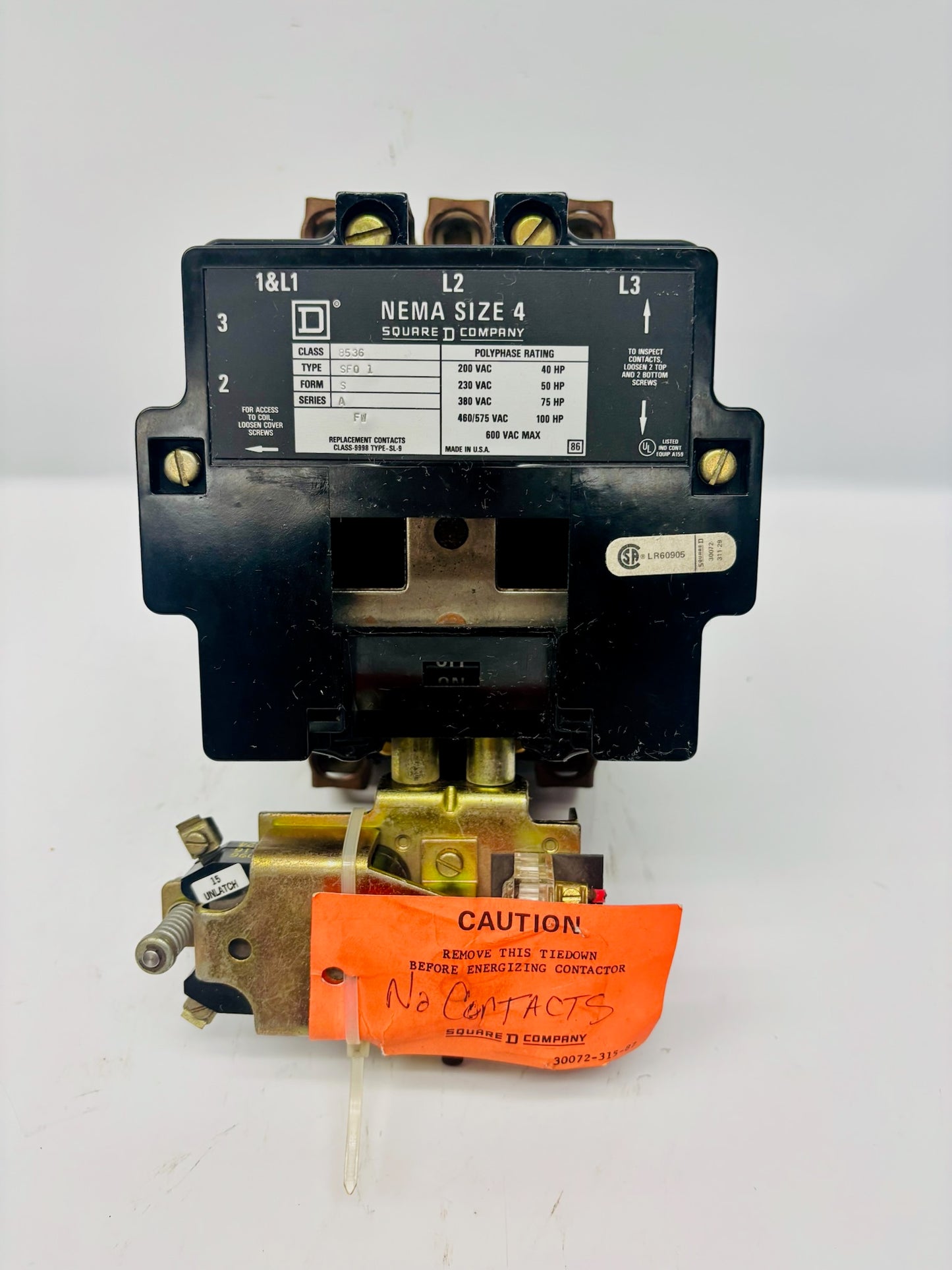 Square D 8536SFO1 Industrial Control Switch