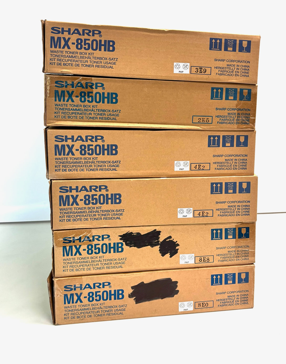 6 Genuine Sharp MXM850, MXM1054 Waste Toner Boxes MX-M850HB, MX850HB