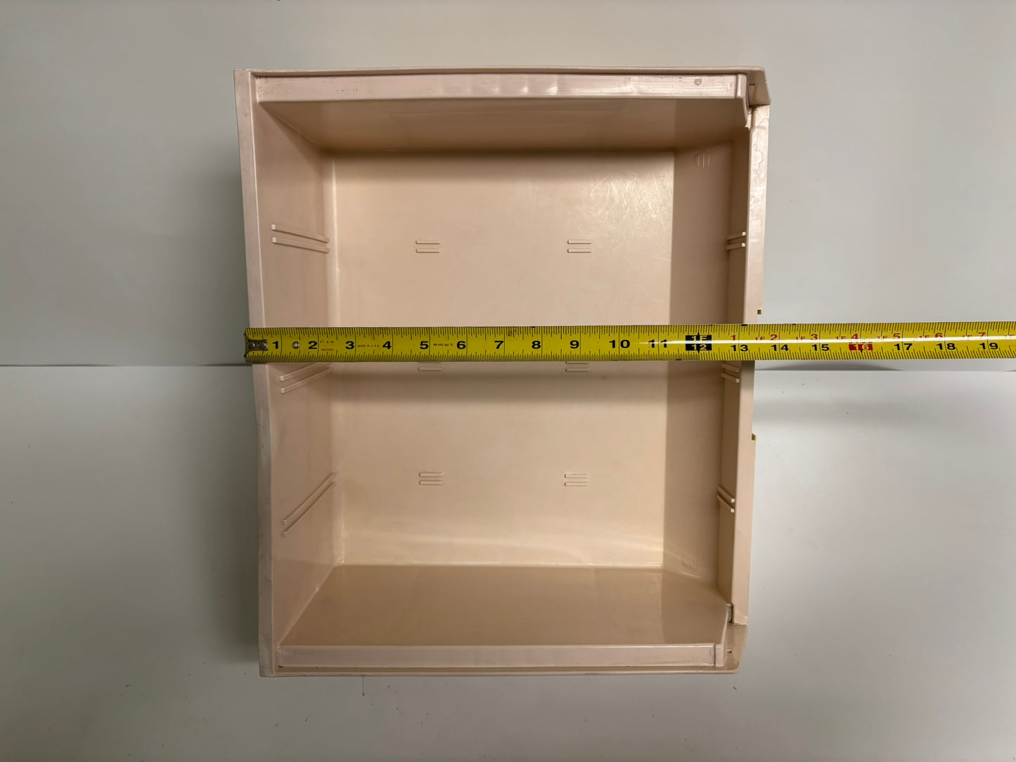 10 PK QUANTUM QUS-250 Hang & Stack Plastic Storage Bin(7in x16 1/2in x14 3/4 in)