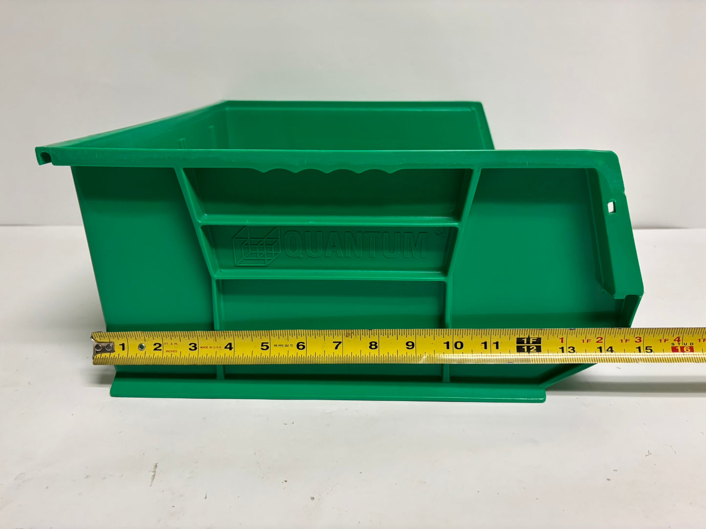 10 PK QUANTUM QUS-250 Hang & Stack Plastic Storage Bin(7in x16 1/2in x14 3/4 in)