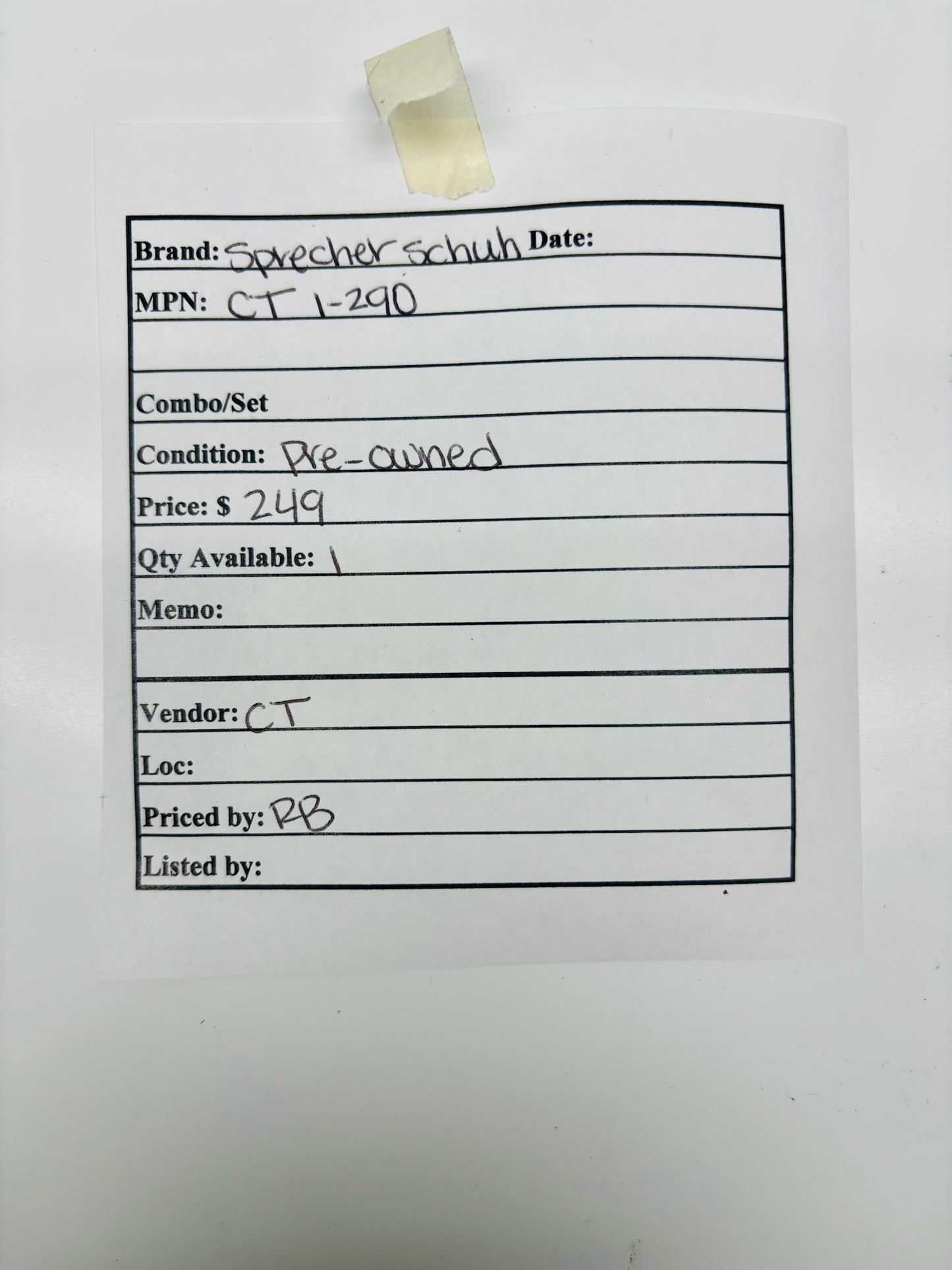 Sprecher + Schuh CT1-290 Thermal Overload Relay