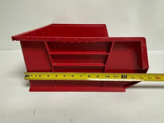 10 PK QUANTUM QUS-250 Hang & Stack Plastic Storage Bin(7in x16 1/2in x14 3/4 in)