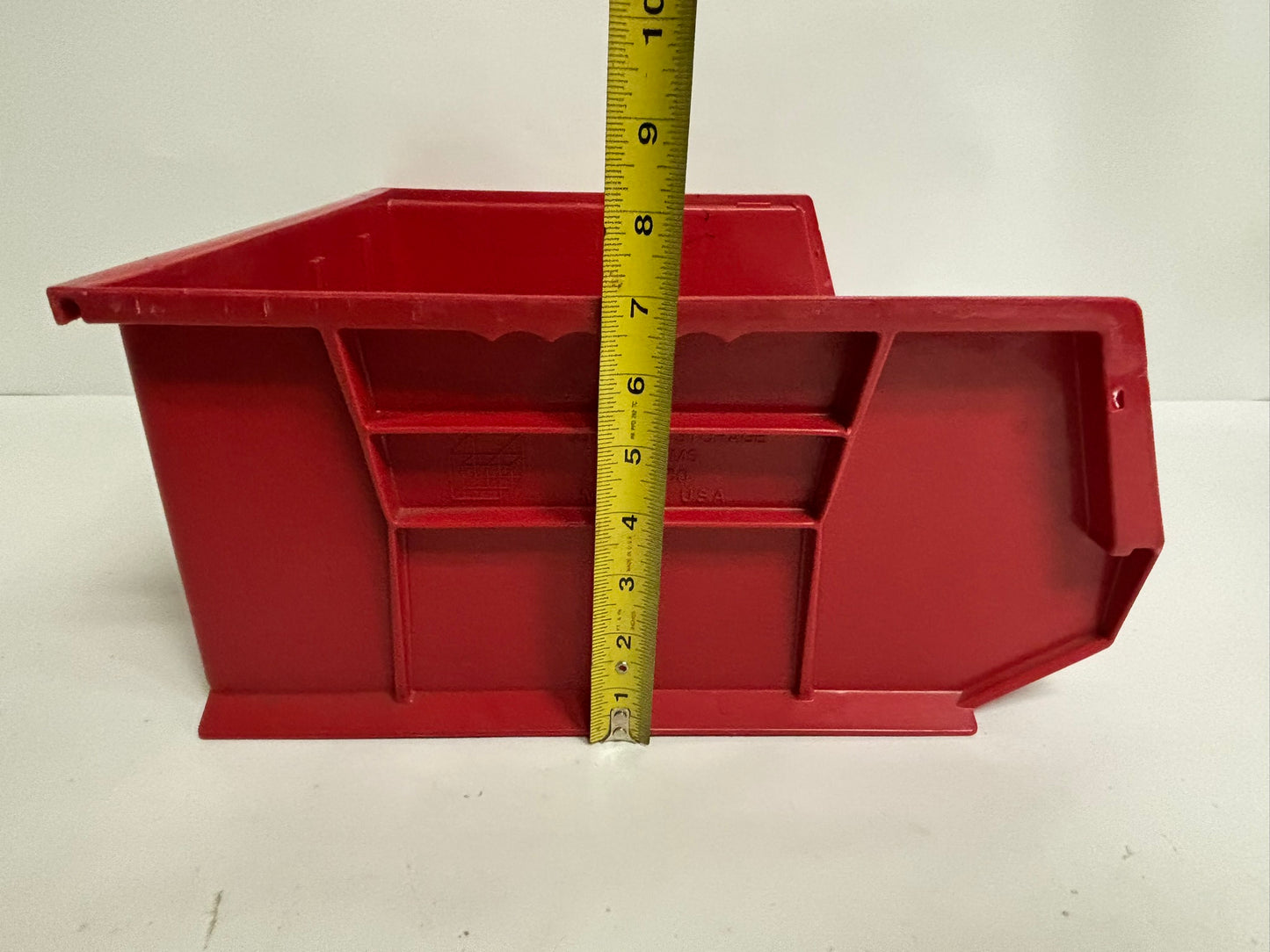 10 PK QUANTUM QUS-250 Hang & Stack Plastic Storage Bin(7in x16 1/2in x14 3/4 in)
