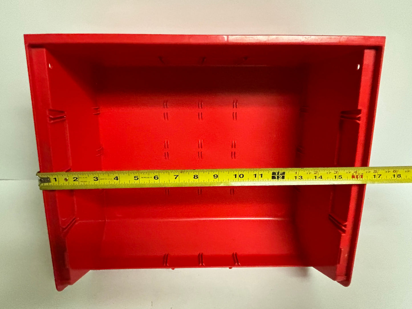 10 PK QUANTUM QUS-250 Hang & Stack Plastic Storage Bin(7in x16 1/2in x14 3/4 in)