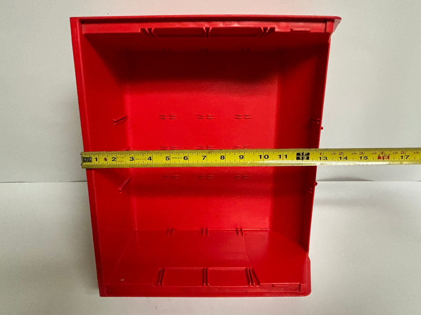 10 PK QUANTUM QUS-250 Hang & Stack Plastic Storage Bin(7in x16 1/2in x14 3/4 in)