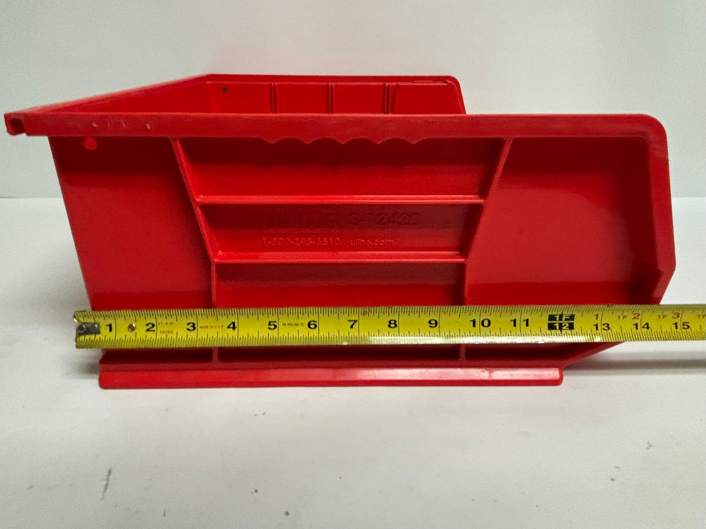 10 PK QUANTUM QUS-250 Hang & Stack Plastic Storage Bin(7in x16 1/2in x14 3/4 in)