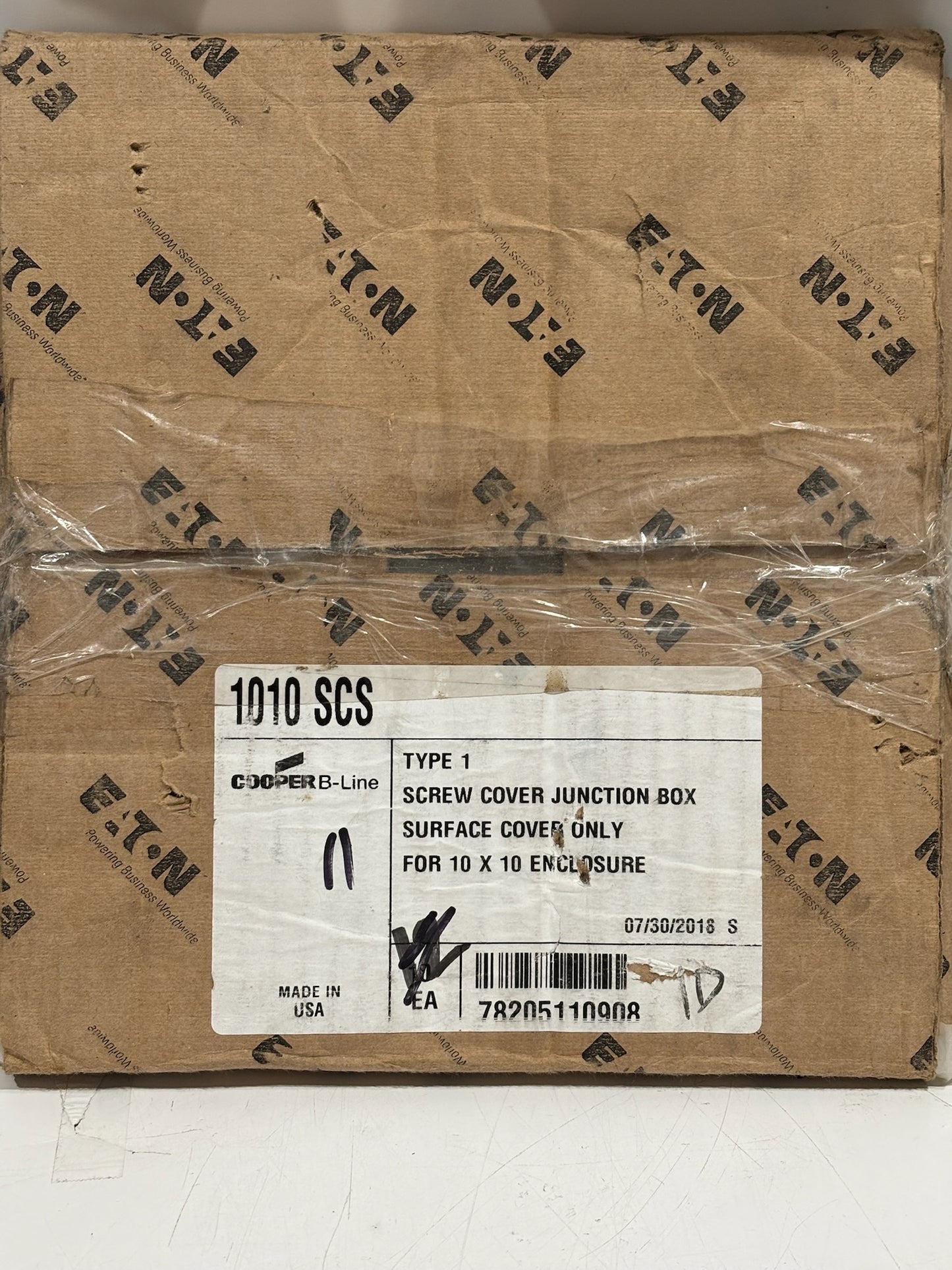 Cooper B-Line 1010SCS 10"x10" Steel Screw-Cover for Wireway Enclosures