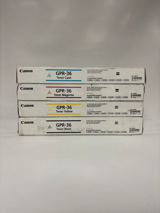4 Genuine Canon iR ADV C2020,C2030,C2230 GPR-36 CMYK Toners