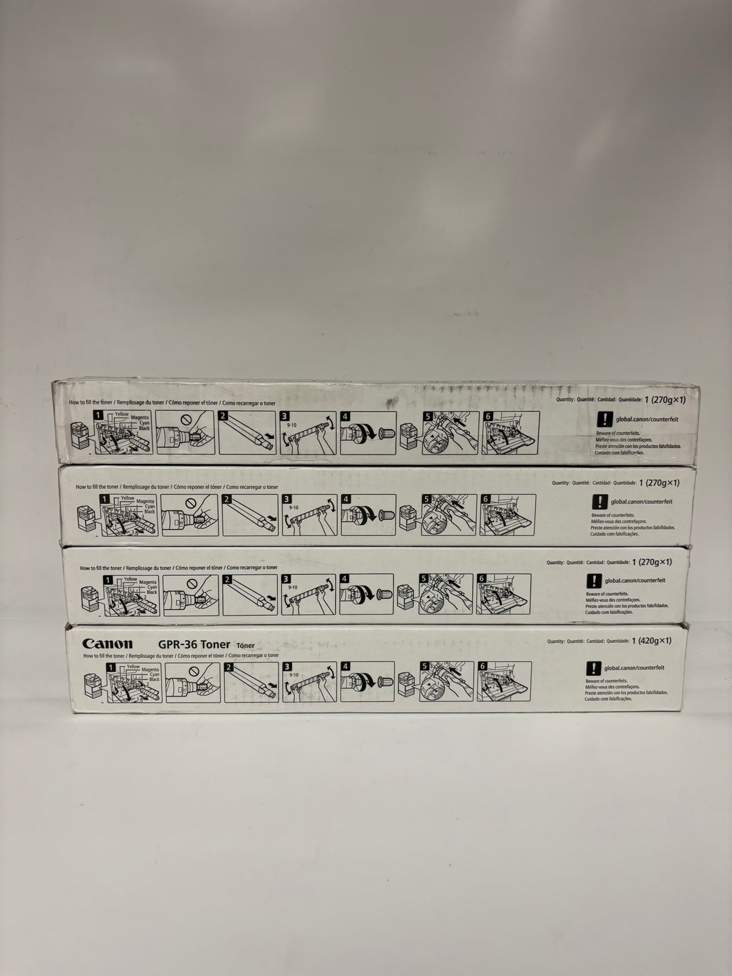 4 Genuine Canon iR ADV C2020,C2030,C2230 GPR-36 CMYK Toners