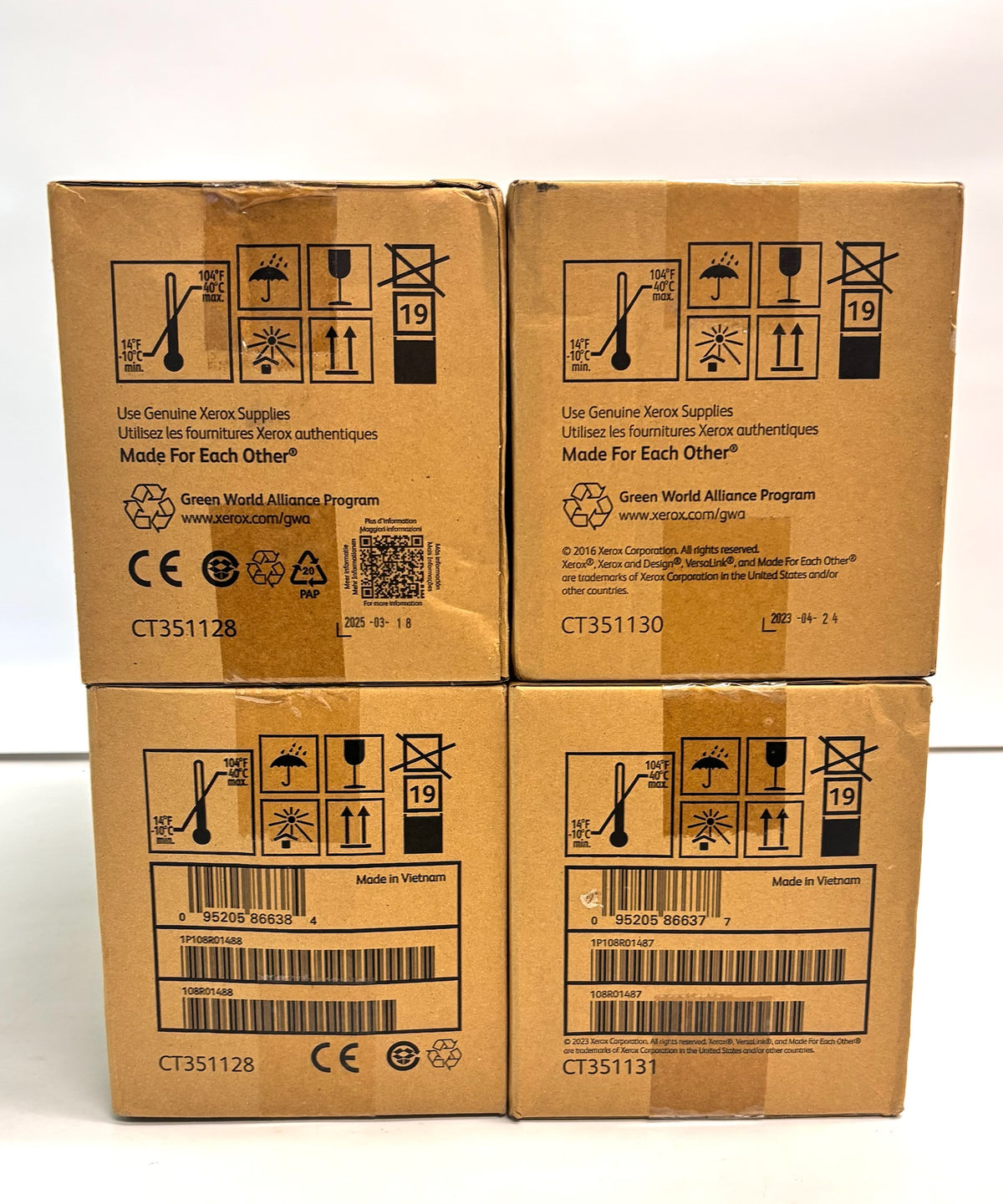 4 Genuine Xerox VersaLink C600,C605 Mag Yellow & Black Drums 108R01486,1487,1488