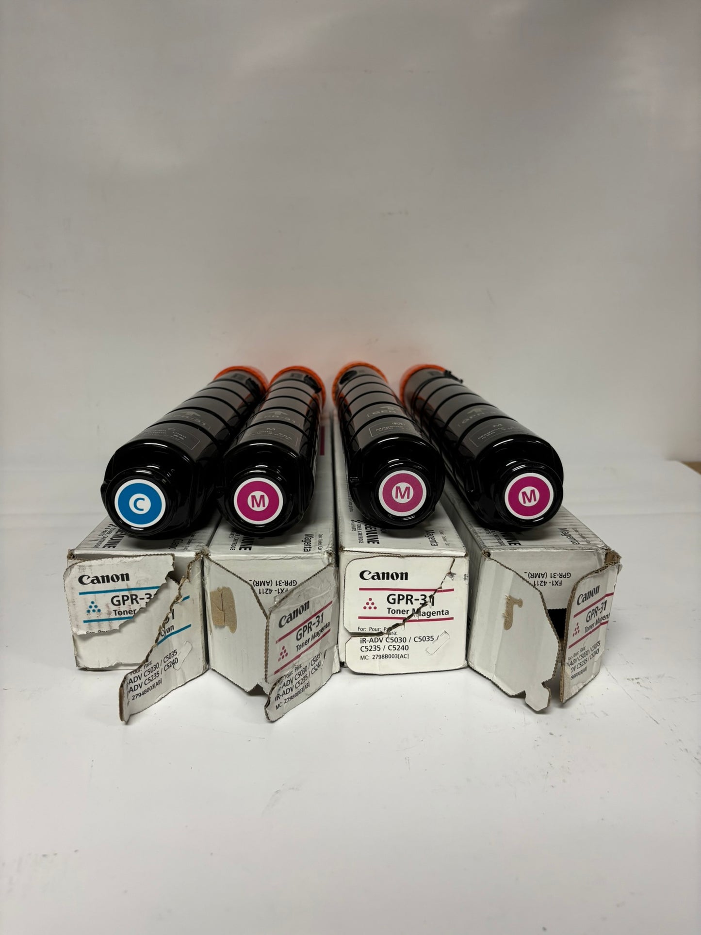4 Open Genuine Canon iRA C5030,C5035,C5235,C5240 GPR-31C, GPR-31M Toners