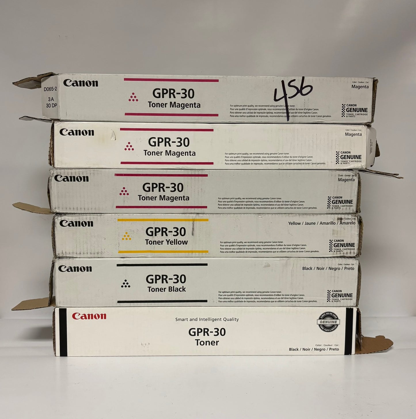 6 Open Genuine Canon iRA C5045,C5051,C5250,C5255 GPR-30MYK Toners (No Cyan)