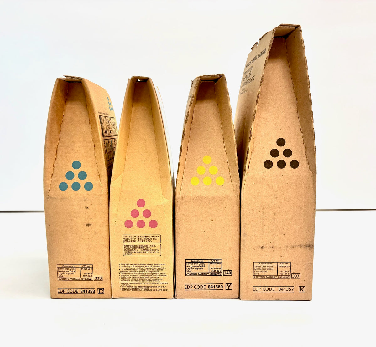 4 Genuine Ricoh C7501,C9075,LD375C CMYK Toners 841357, 841358, 841360, 842400