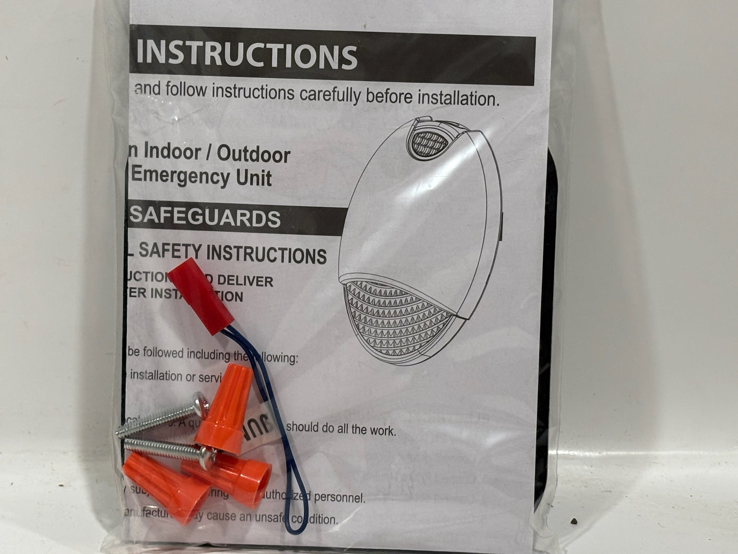 Architectural Outdoor Always-On Emergency LED Wall Light