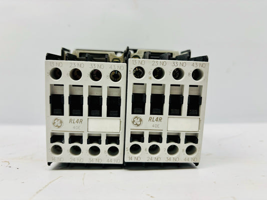 2 Pk General Electric RL4RA040T 4-Pole Auxiliary Control Relay 20A