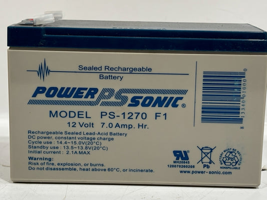 4 PK Power-Sonic PS-1270 F1 12V 7Ah AGM Sealed Lead-Acid Battery