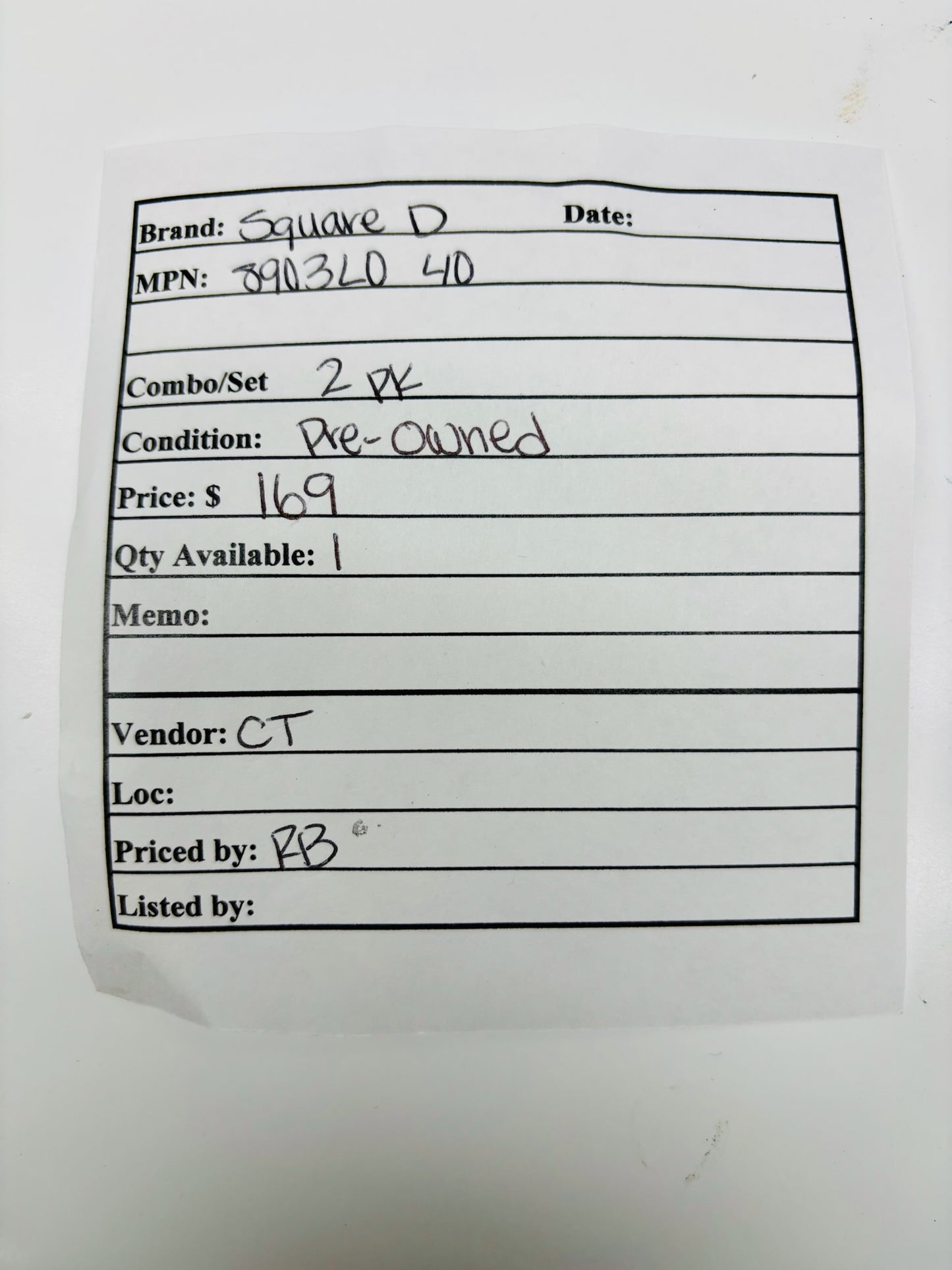 2 Pk Square D 8903L040 40A 4-Pole Lighting Contactor