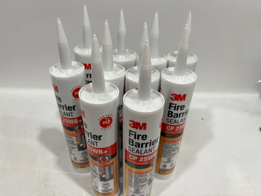 10 PK 3M Fire Barrier Sealant CP 25WB+ – 4-Hour Firestop Caulk, Paintable & Re-enterable