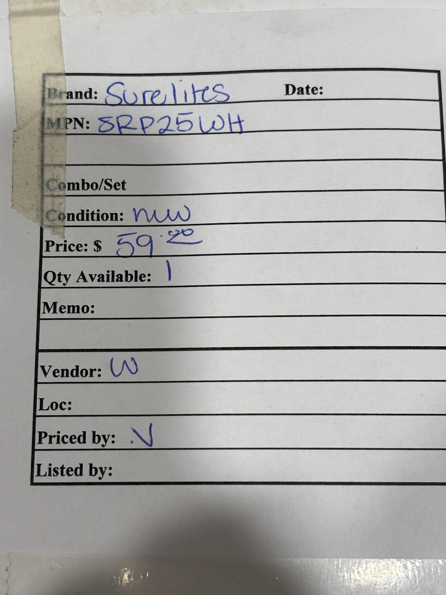 Sure-Lites SRP25WH Single-Head Surface-Mount LED Emergency Remote Light