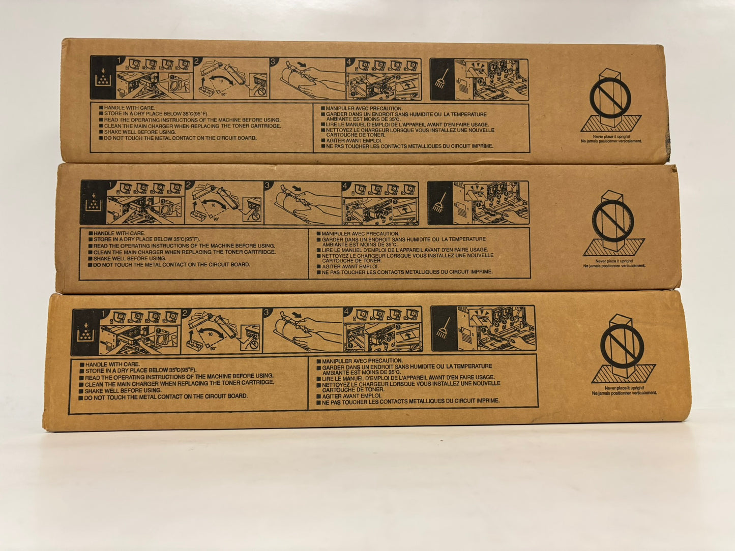 3 OEM Toshiba eStudio 2010AC, 2510AC CMY Toners T-FC210U-C,T-FC210U-M,T-FC210U-Y