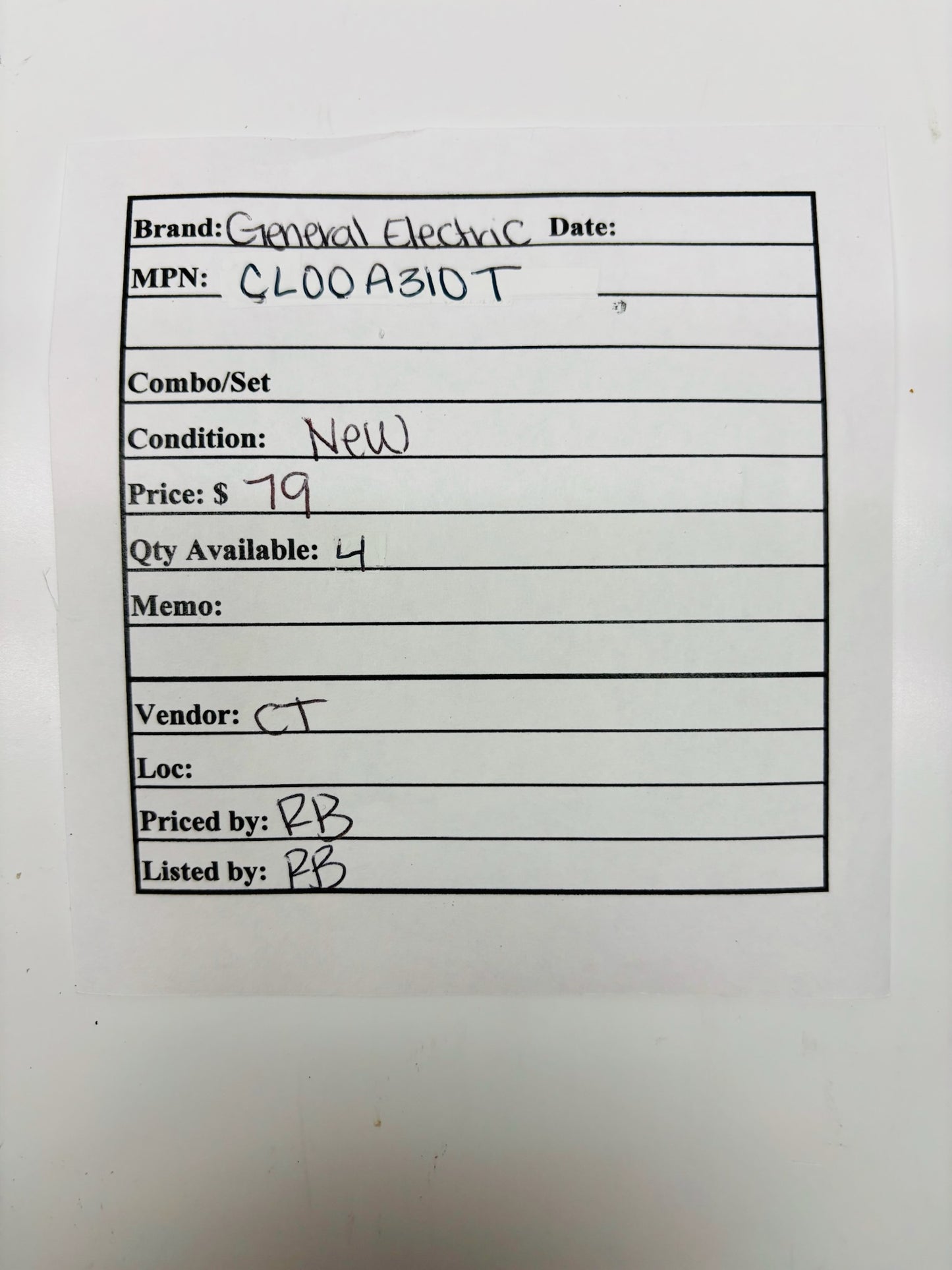 General Electric CL00A310T Motor Contactor